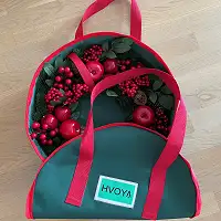 Сумка-чохол для зберігання новорічних прикрас кругла 40 см зелена