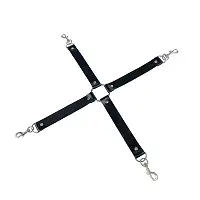 Хрестовина з натуральної шкіри Art of Sex - 4 Way Connector, Чорний