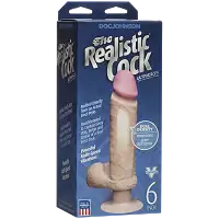 Фалоімітатор Doc Johnson The Realistic Cock 6 inch ULTRASKYN, діаметр 4,3 см, плавне регулювання