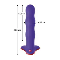 Фалоімітатор Fun Factory BOUNCER, фіолетовий, кульки всередині, ефект вібрації, діаметр 3,9 см 