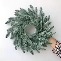 Вінки хвойні різдвяні Classic литі  d-40см блакитні (упаковка 15 штук)