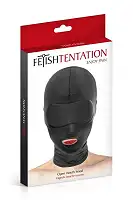 Капюшон для БДСМ з відкритим ротом Fetish Tentation Open Mouth Hood