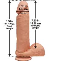 Фалоімітатор Doc Johnson The D - Perfect D - 8 Inch With Balls - ULTRASKYN, діаметр 5,1 см
