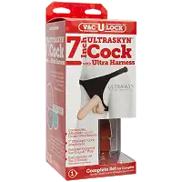 Трусики зі страпоном Doc Johnson Vac-U-Lock 7 Inch ULTRASKYN Ultra Harness, діаметр 4,3 см