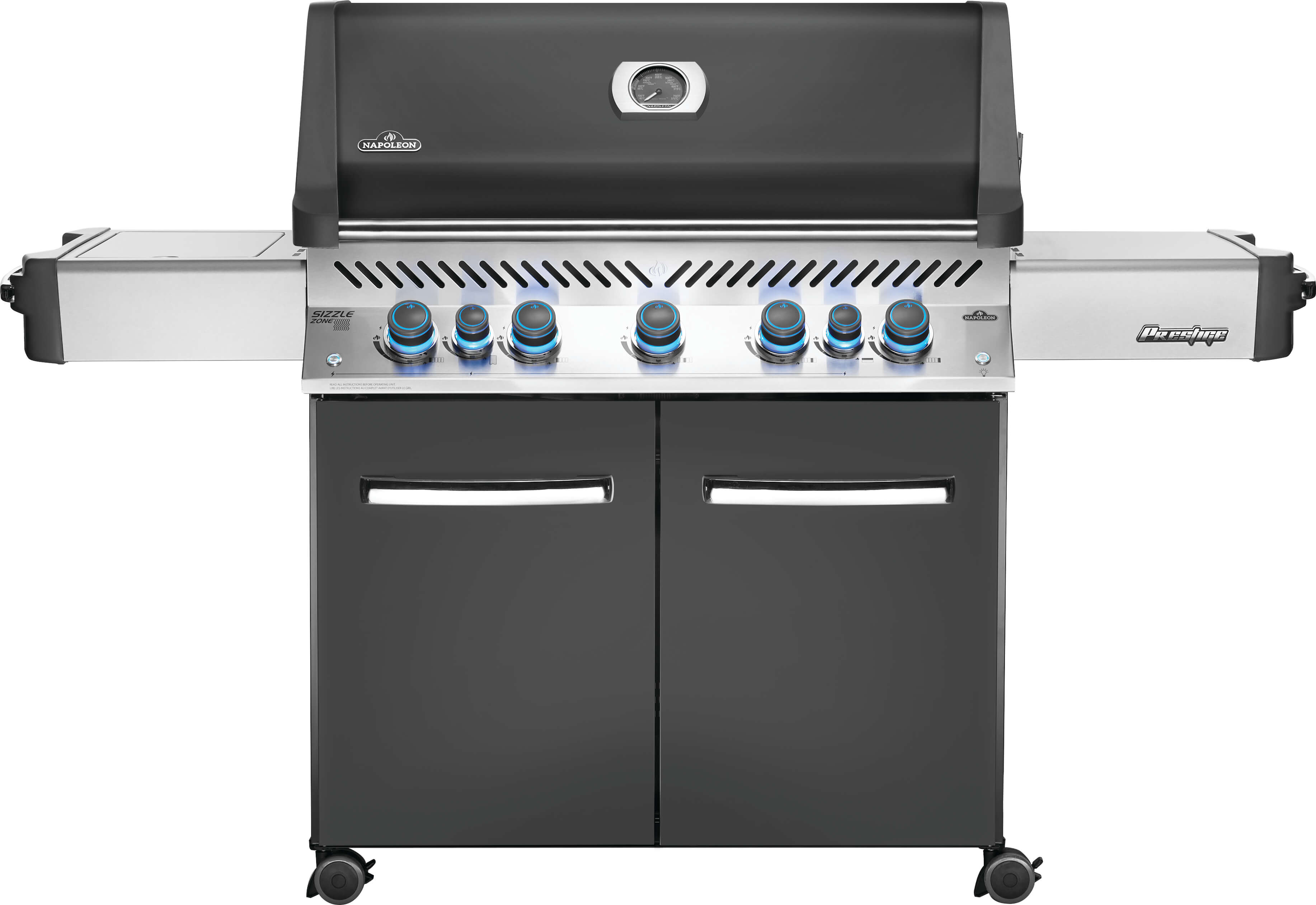 Buy Napoleon Prestige® 665 Propane Gas Grill with Infrared Side and Rear Burners, Grey - Shop Online In Store