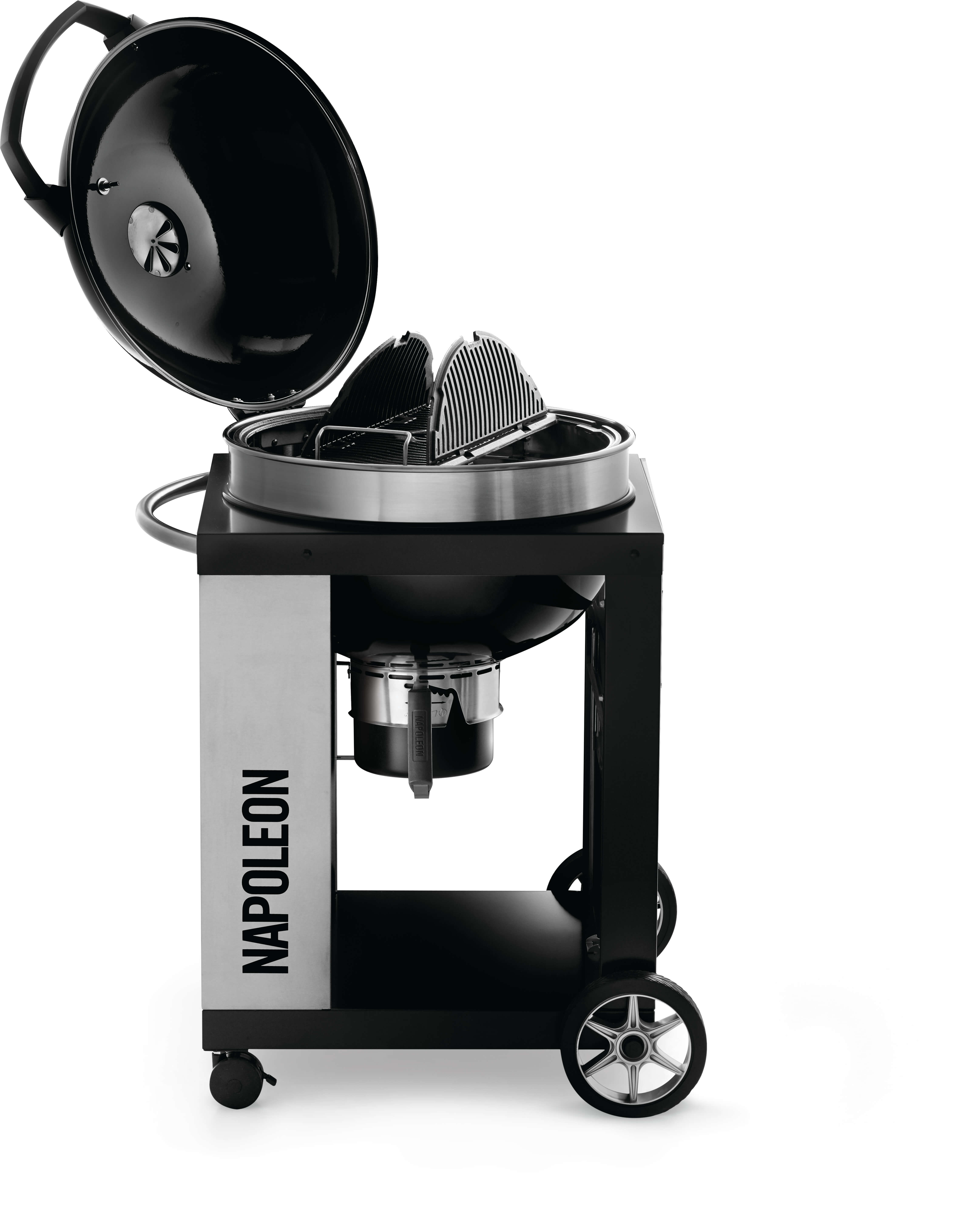 Napoleon PRO CART Charcoal Kettle Grill, Black - Image 3