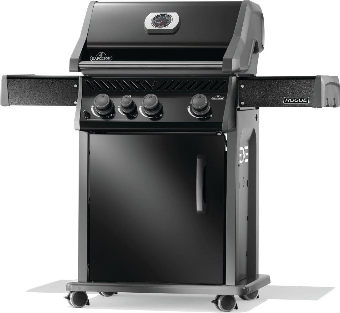 Rogue® 425 Propane Gas Grill with Range Side Burner, Black - Image 6