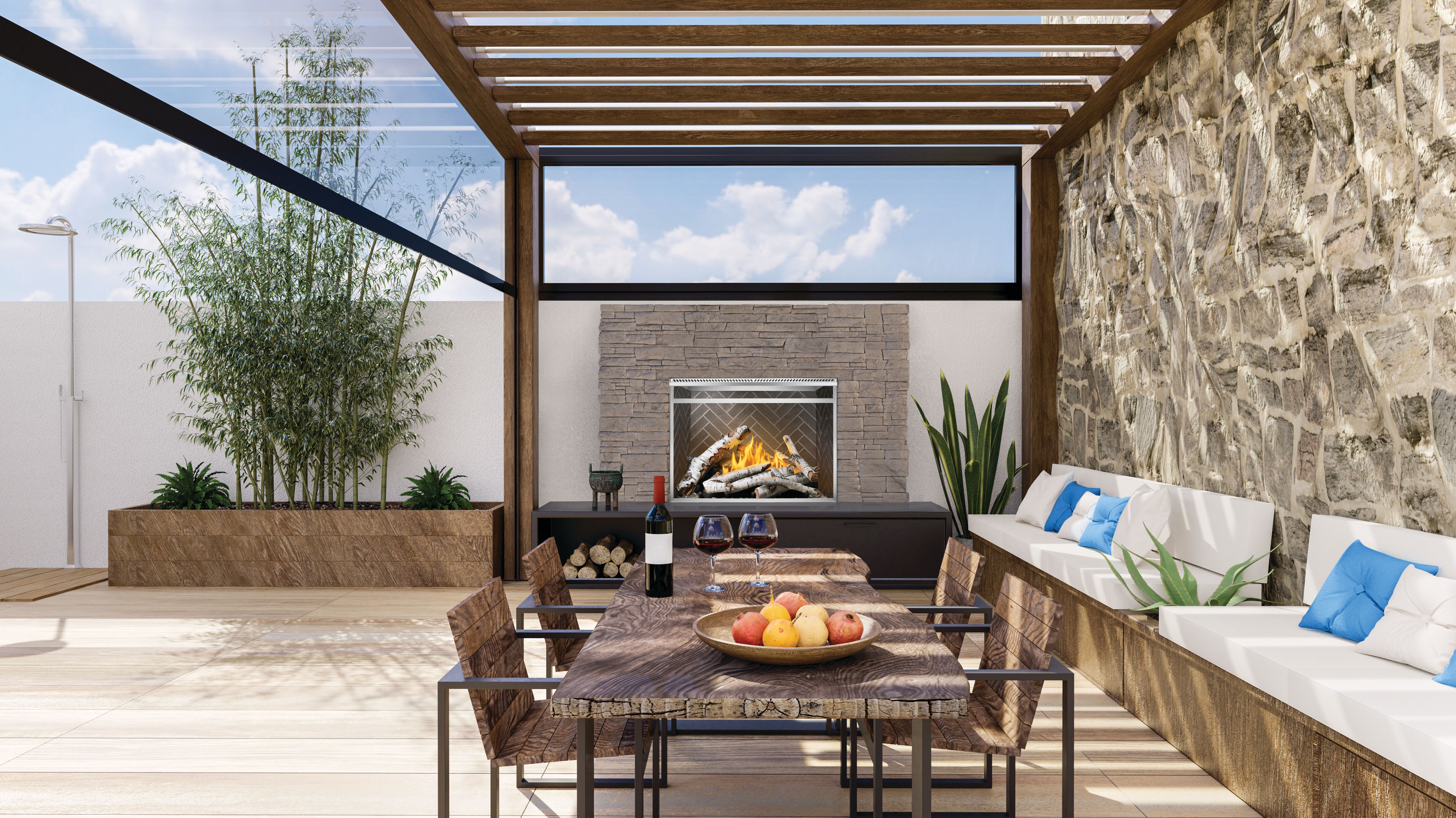 Riverside™ 42 Outdoor Fireplace, Natural Gas, Electronic Ignition - Image 2