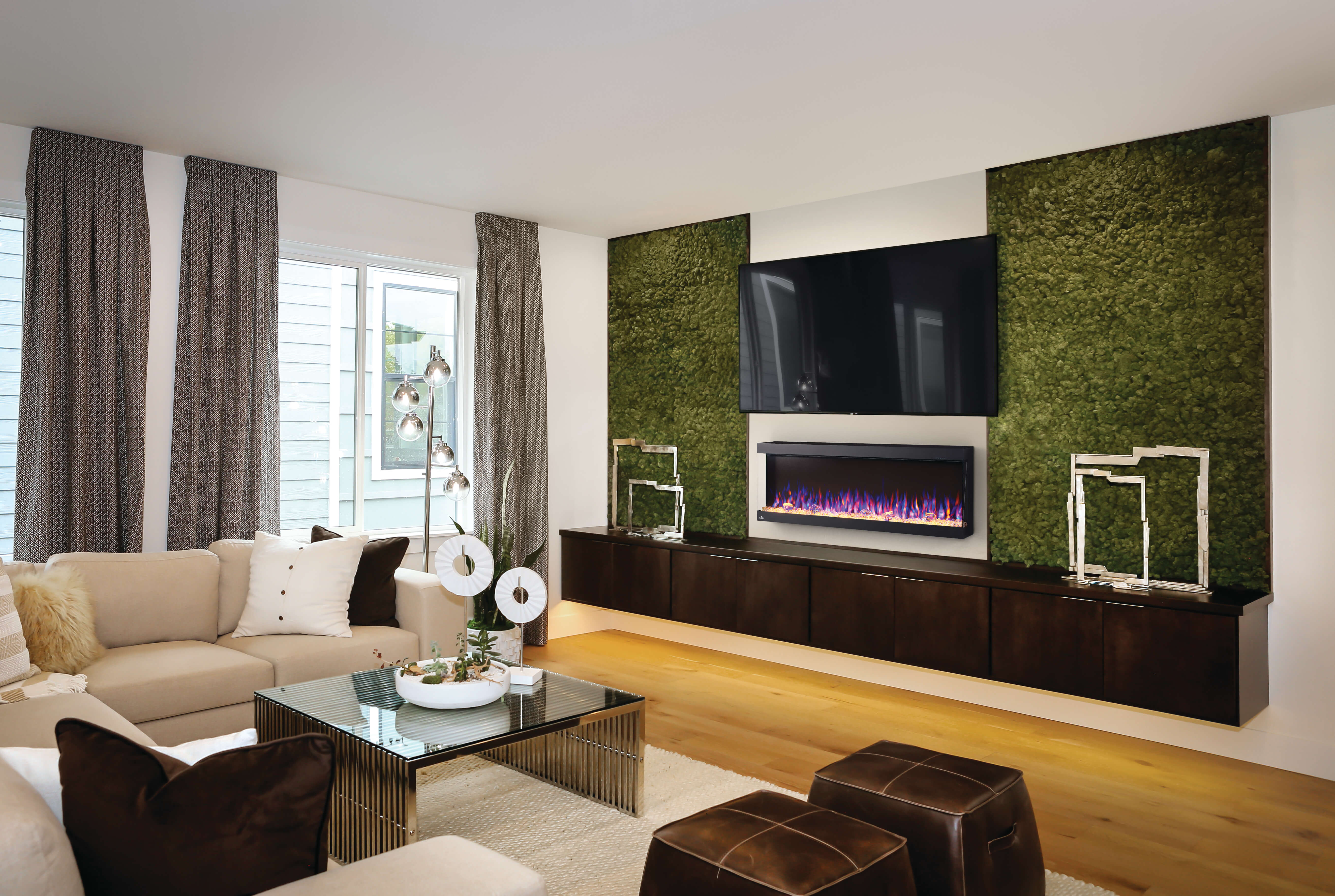 Trivista™ Pictura 50 Three-Sided Wallmount Electric Fireplace - Image 2