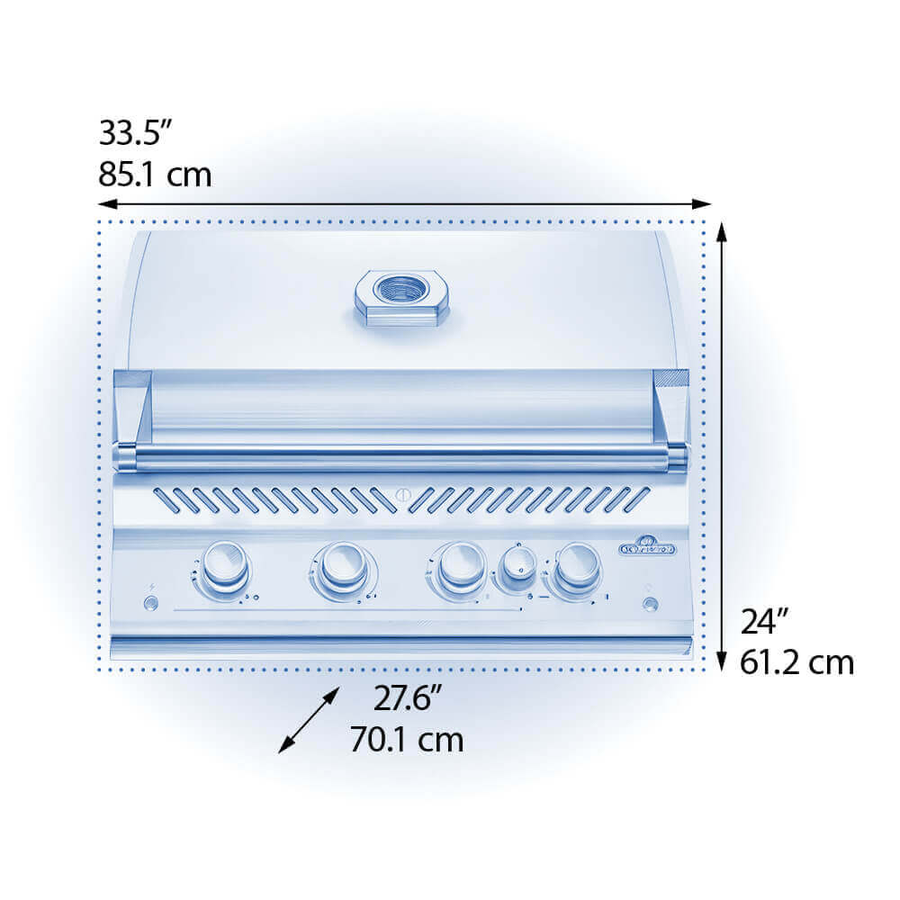 Built-In 700 Series 32" with Infrared Rear Burner Natural Gas, Stainless Steel - Image 5
