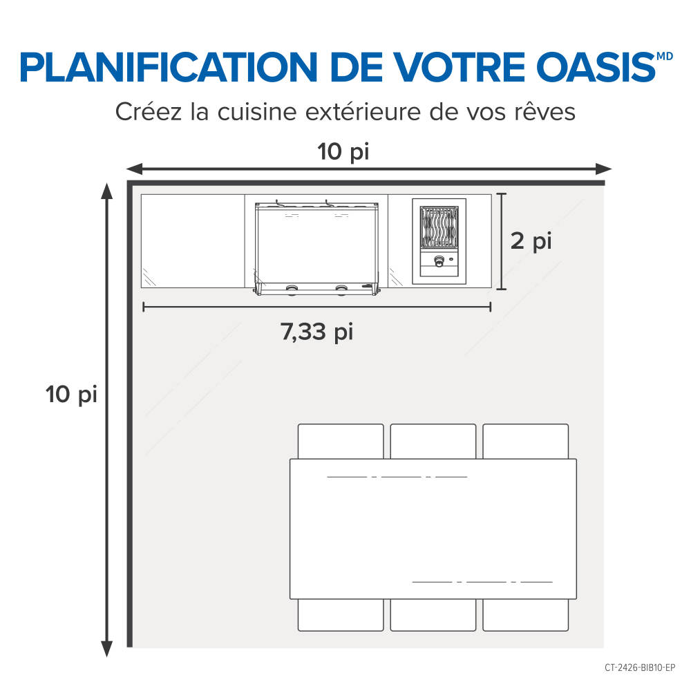 OASIS® 24" x 26" Stainless Steel End Countertop with 10" Burner Cutout - Image 16