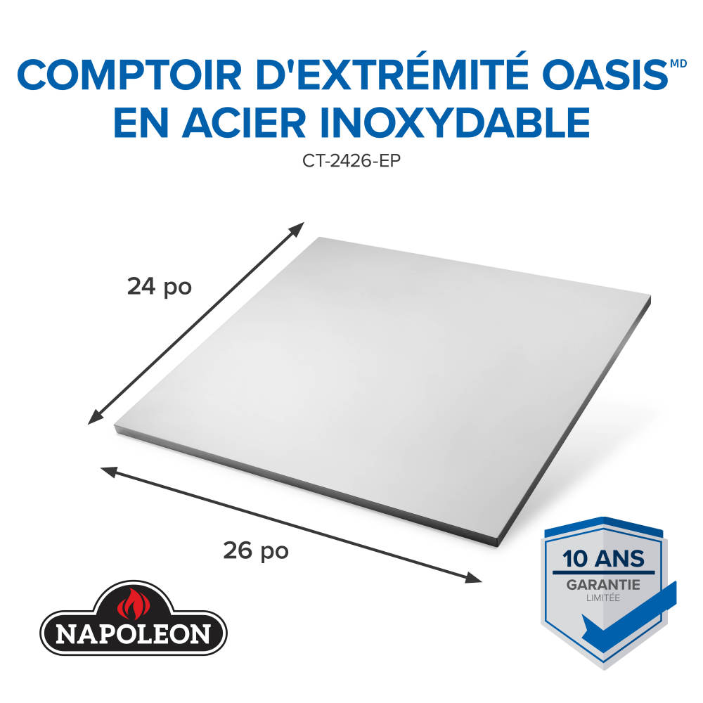 OASIS® 24" x 26" Stainless Steel End Countertop - Image 7