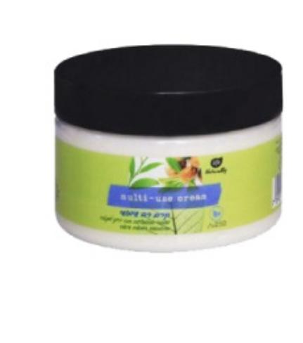 A multi use cream enriched with green tea and mint extracts with shea butter
