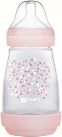 Anti-colic Baby Bottle - Pink +3 | Life Baby's