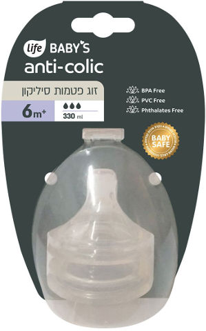 Anti-colic Nipple +6 | Life Baby's