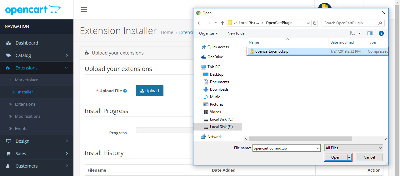 Click to the “Refresh” button to rebuild your modification cache