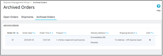 Account number selection: Select the Account number to associate with the shipment by the dropdown ‘