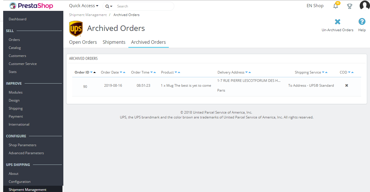 Package selection: Add more packages to the shipment by ‘Add package’ icon.