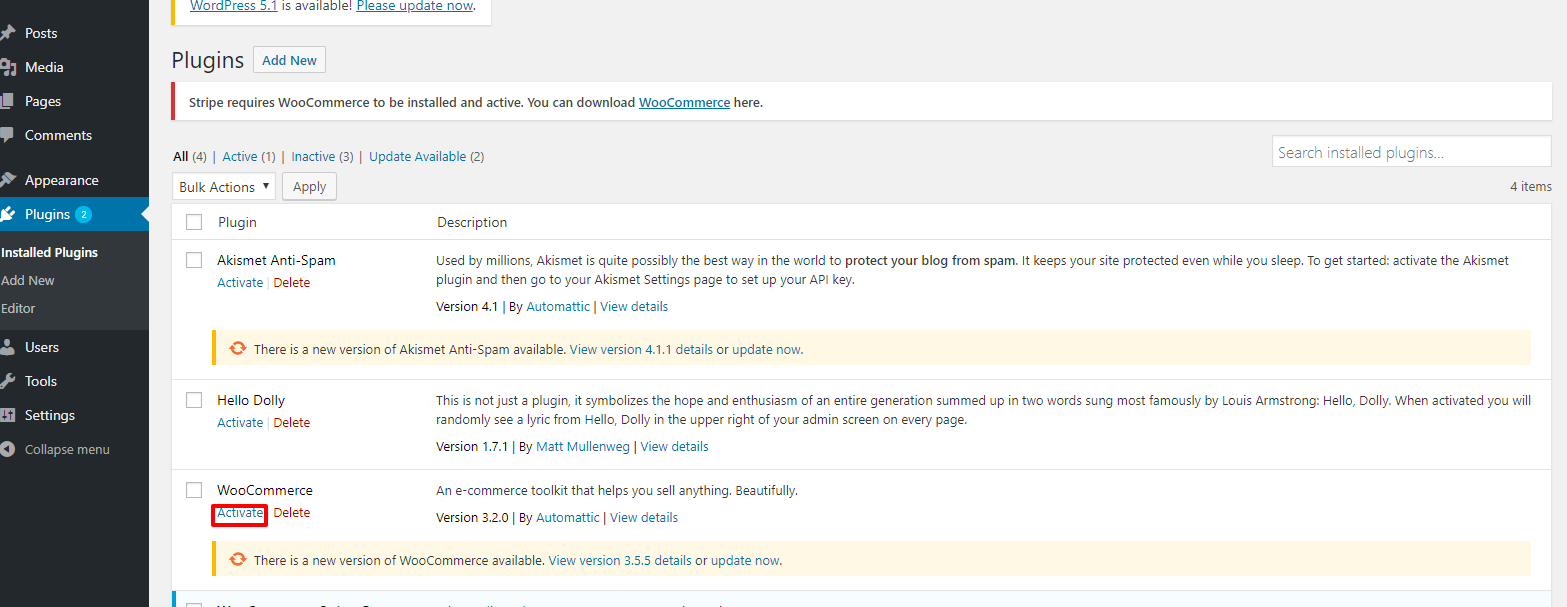 In the case there are more than one UPS Shipping plugin in the system.Installing an existing version