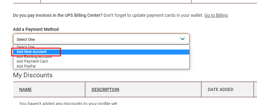 Log in or sign up on UPS.com