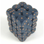 36 d6 Dice Chessex DUSTY BLUE gold Opaco Blu Sporco oro Dadi 25826