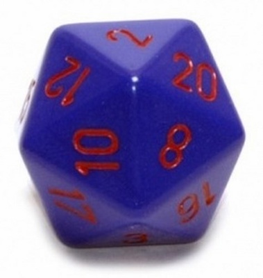 d20 Dice Chessex 16mm Opaque Purple red PQ2017 Dado Opaco Viola rosso