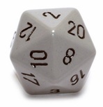 d20 Dice Chessex 16mm Opaque Dark Grey black PQ2010 Dado Opaco Grigio Scuro nero