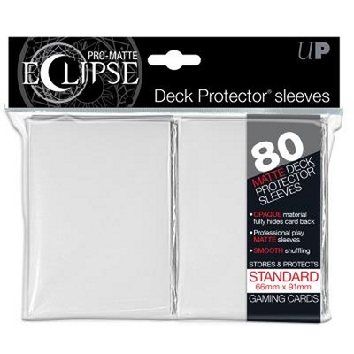 80 Sleeves Ultra Pro ECLIPSE PRO MATTE Bianco Bustine Protettive White