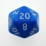 d20 Dice Chessex 16mm Opaque Black white PQ2006 Dado Opaco Nero bianco