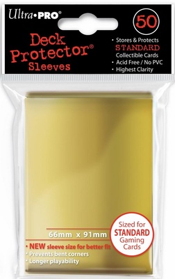 50 Deck Protector Sleeves Ultra Pro Magic STANDARD GOLD Oro Bustine Protettive