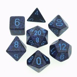 7 Die Set Chessex SPECKLED COBALT blue 25307 MACULATO COBALTO blu Dadi Dado Dice