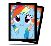 65 Deck Protector Sleeves Ultra Pro Magic STANDARD MY LITTLE PONY RAINBOW DASH Buste