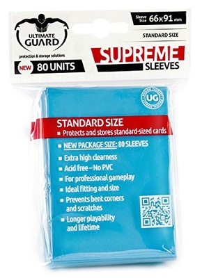 80 Supreme Sleeves Ultimate Guard Magic LIGHT BLUE Bustine Protettive CELESTE