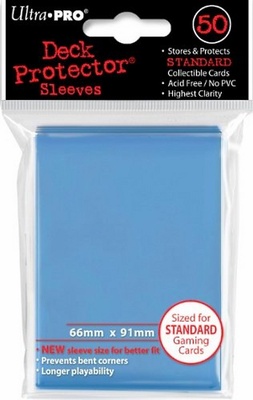 50 Deck Protector Sleeves Ultra Pro Magic STANDARD LIGHT BLUE Celeste Bustine Protettive Buste