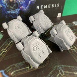 NEMESIS : 4x Set Capsule di Salvataggio Deluxe 3D Escape Pods Token Sci-fi