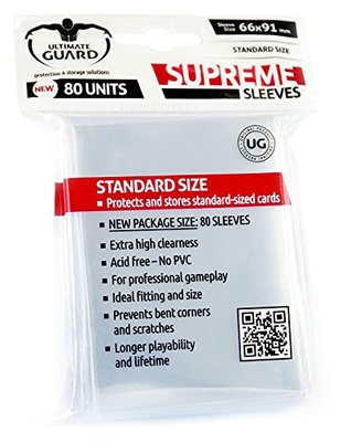 80 Supreme Sleeves Ultimate Guard Magic STANDARD CLEAR Bustine Protettive Trasparenti