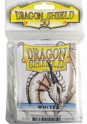 50 Deck Protector Sleeves Dragon Shield Magic STANDARD WHITE Bianco Bustine Protettive Buste