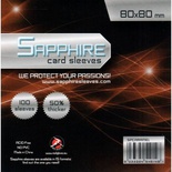 100 Sleeves Sapphire CARAMEL 80X80 Bustine Protettive x Giochi da Tavolo