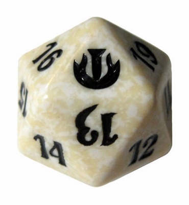 Magic SPINDOWN Dice d20 JOU White Bianco Dado Segna Punti Life Counter