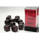 12 d6 Dice Set Chessex SPECKLED SPACE BLACK 25708  Dadi Dado Die