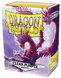 100 Sleeves Dragon Shield Standard MATTE CLEAR PURPLE Bustine Protettive Viola