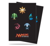 80 Sleeves Ultra Pro Magic MANA 5 ALL SYMBOLS Bustine Protettive