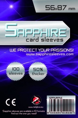 100 Sleeves Sapphire USA 56x87 Bustine Protettive x Giochi da Tavolo