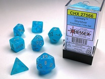 7 Die Set Luminary SKY silver Dice CIELO argento Dadi Dado 27566