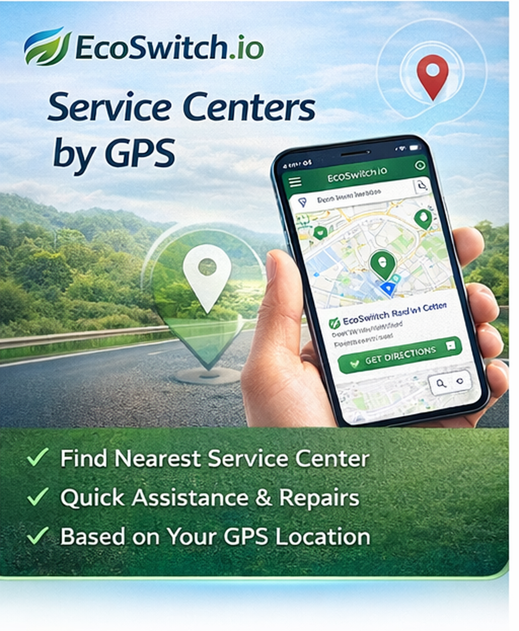 EcoSwitch Update LIVE: GPS Service Center & EV Station Finder
