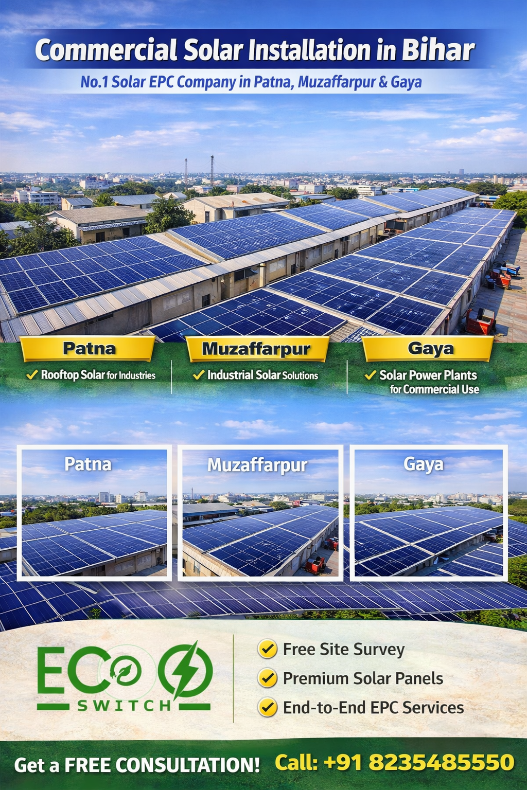 Industrial Solar Installation cost Bihar