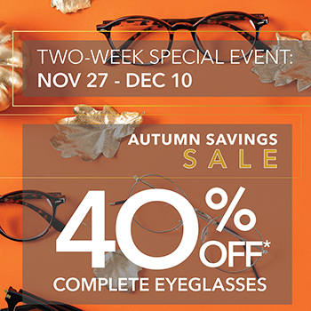 40% Off Complete Eyeglasses