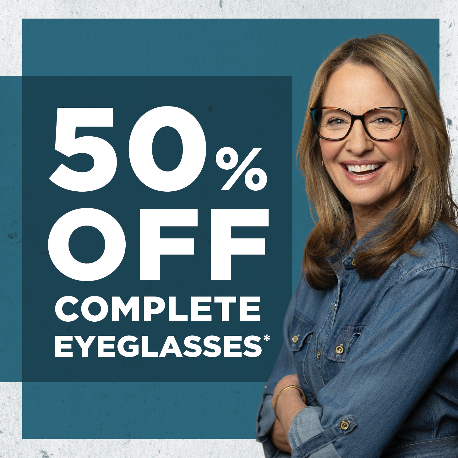 50% Off Complete Eyeglasses