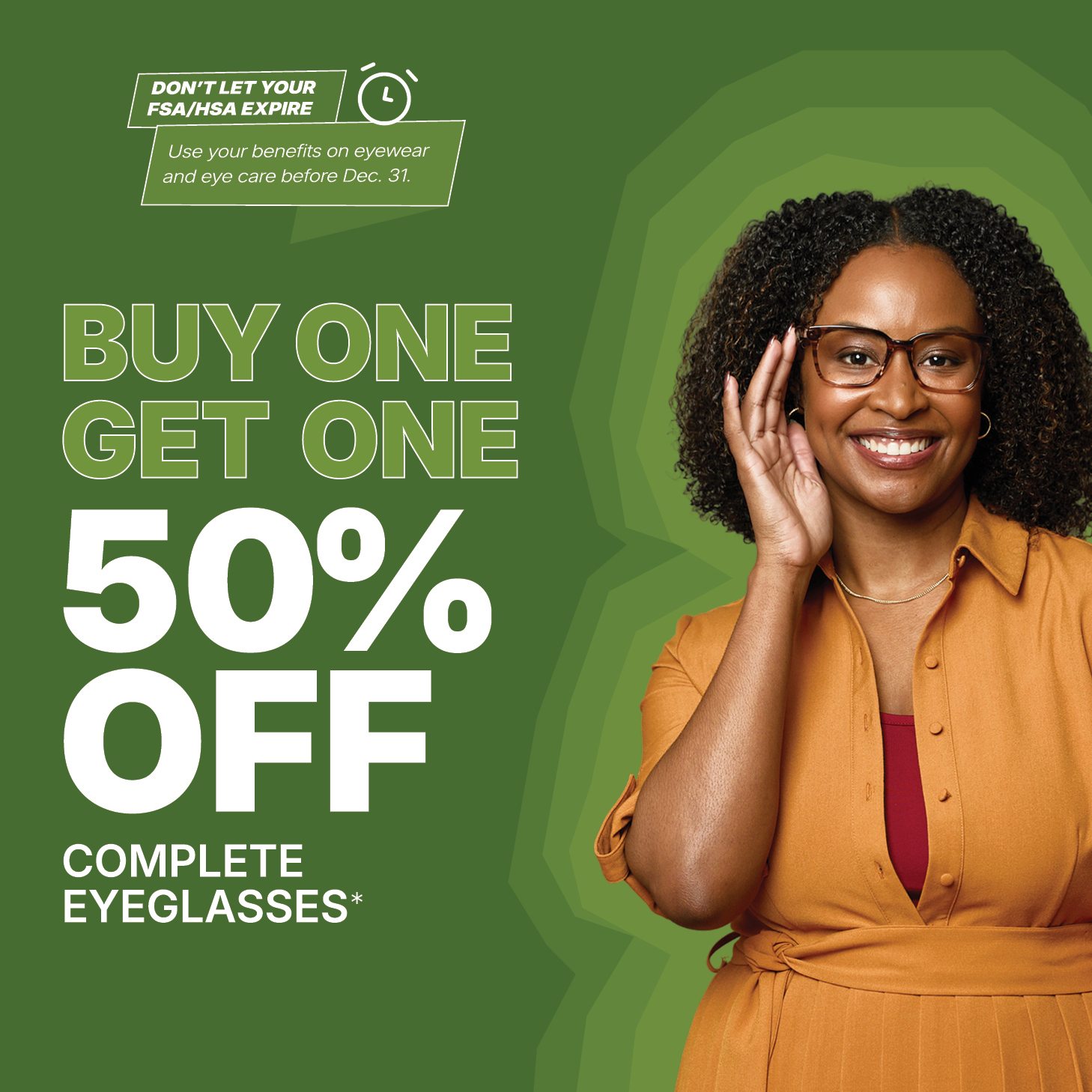 Buy One, Get One 50% Off Complete Eyeglasses