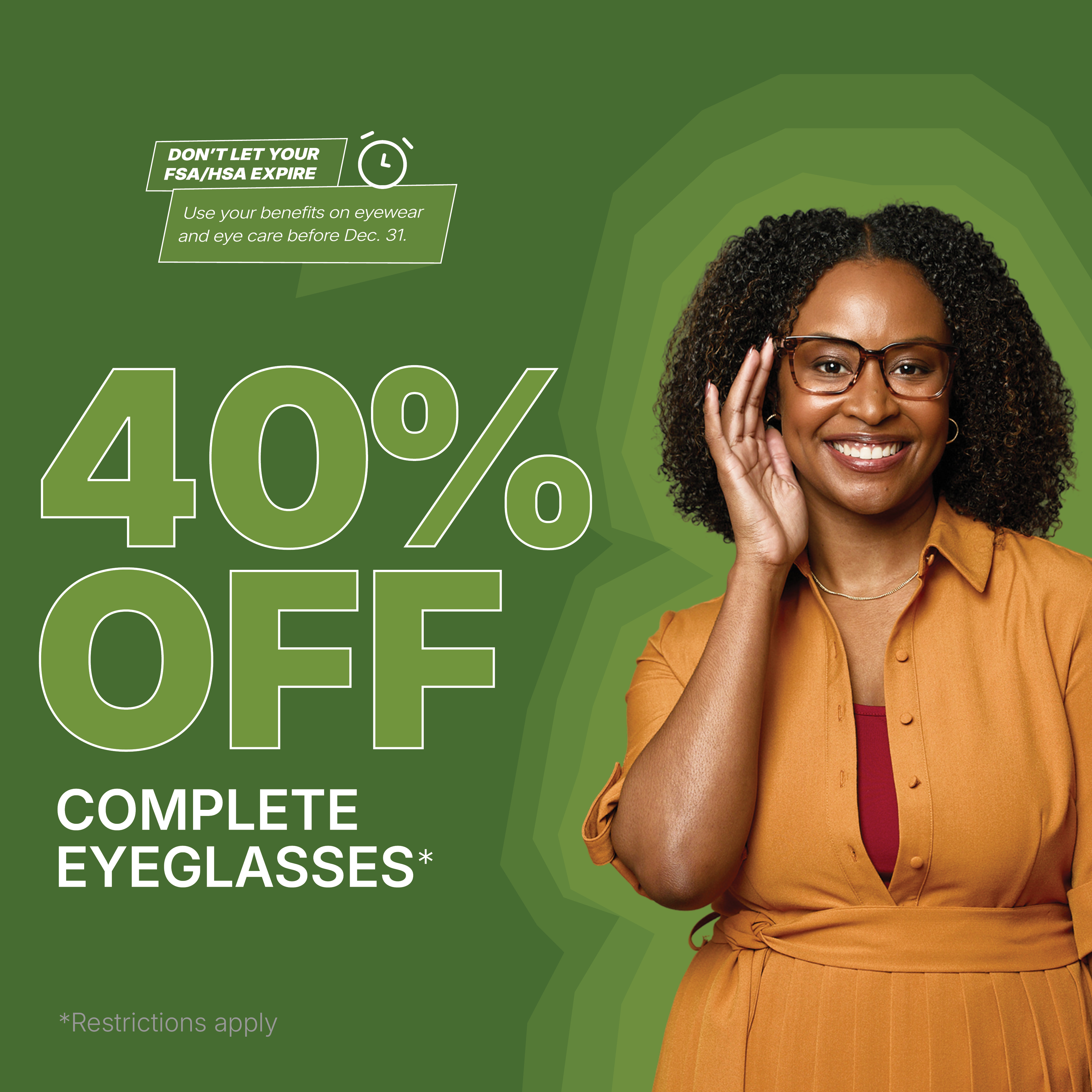 40% Off Complete Eyeglasses